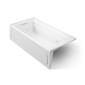 Archer 72" x 36" alcove whirlpool bath with alcove, left drain - K-1124-LA-0