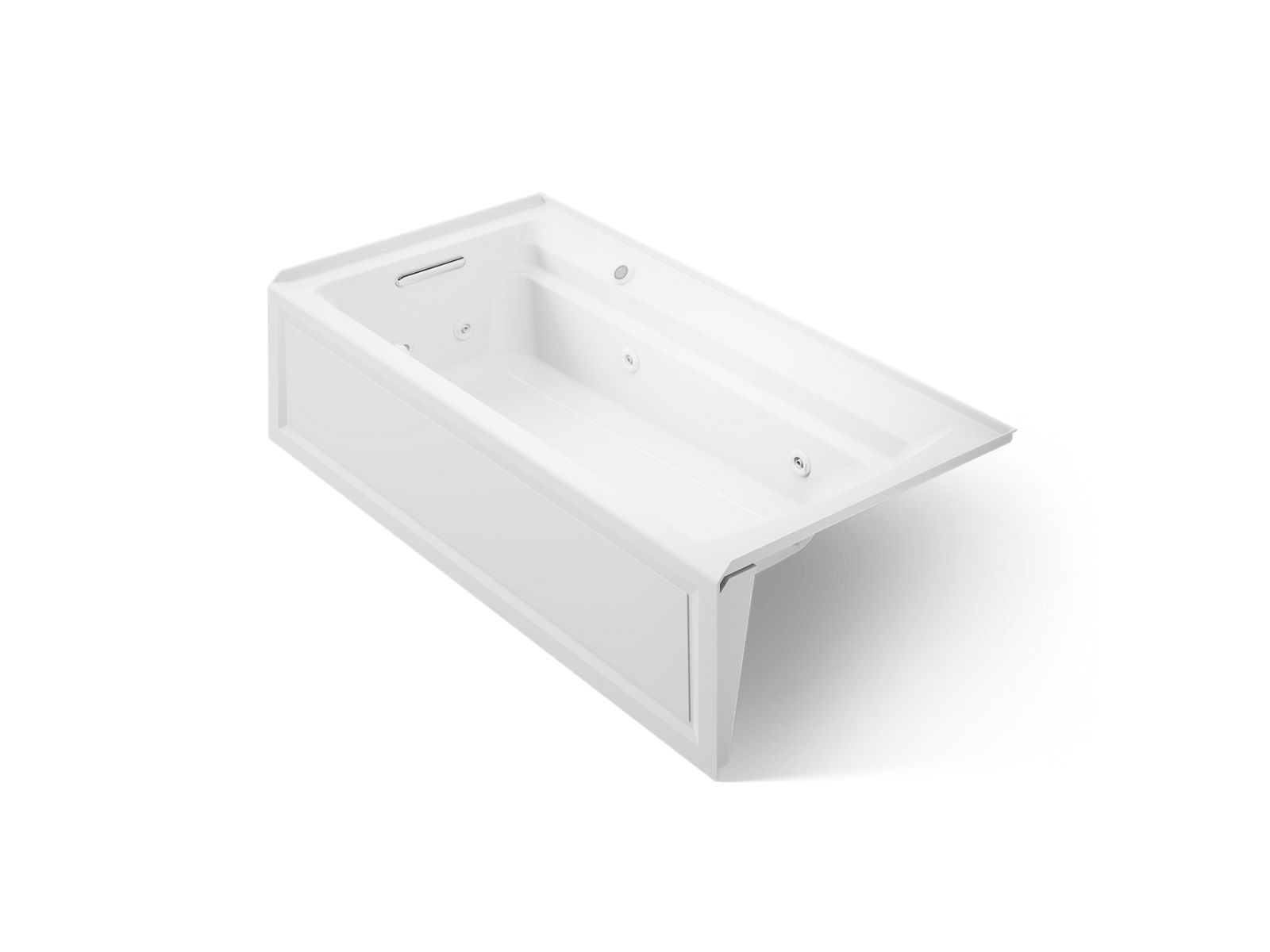 Archer 72" x 36" alcove whirlpool bath with Bask heated surface, left drain - K-1124-LAW-0