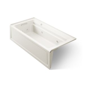 Archer 72" x 36" alcove whirlpool bath with Bask heated surface, left drain - K-1124-LAW-96