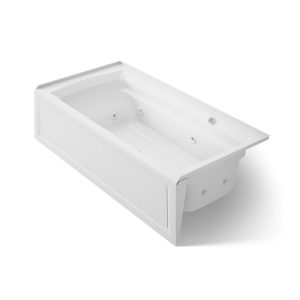 Archer 72" x 36" alcove whirlpool bath with Bask heated surface, right drain - K-1124-RAW-0