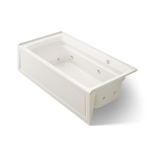 Archer 72" x 36" alcove whirlpool bath with Bask heated surface, right drain - K-1124-RAW-96