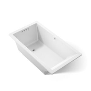 Underscore 66" x 36" drop-in bath with Bask heated surface - K-1136-W1-0
