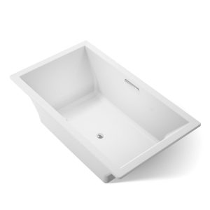 Underscore 72" x 42" drop-in bath with Bask heated surface - K-1137-W1-0