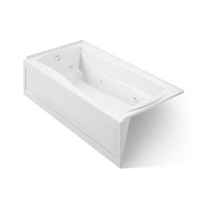 Mariposa 72" x 36" alcove whirlpool bath, left drain - K-1257-HL-0
