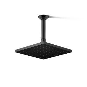 Contemporary Square 8" single-function rainhead, 2.5 gpm - K-13695-BL