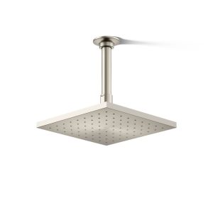 Contemporary Square 8" single-function rainhead, 1.75 gpm - K-13695-G-BN