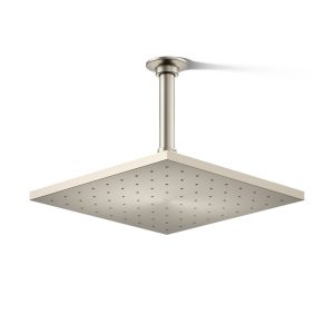 Contemporary Square 10" single-function rainhead, 1.75 gpm - K-13696-G-BN
