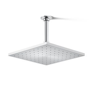 Contemporary Square 10" single-function rainhead, 2.5 gpm - K-13696-CP