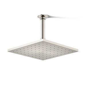 Contemporary Square 10" single-function rainhead, 2.5 gpm - K-13696-SN