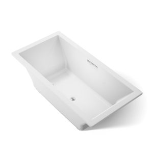Underscore 72" x 36" drop-in bath with Bask heated surface - K-1834-W1-0
