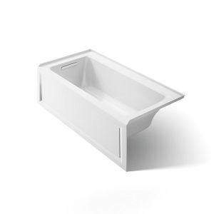 Archer 60" x 30" alcove bath with Bask heated surface, alcove left drain - K-1946-LAW-0