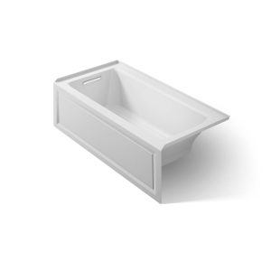 Archer 60" x 30" alcove Heated BubbleMassage air bath, left drain - K-1947-GHLA-95