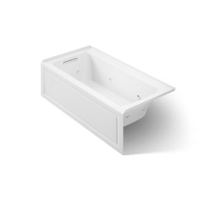 Archer 60" x 30" alcove whirlpool bath, left drain - K-1947-LA-0