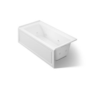 Archer 60" x 30" alcove heated whirlpool bath, right drain - K-1947-HRA-0