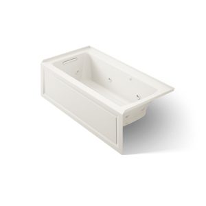 Archer 60" x 30" alcove Heated BubbleMassage air bath and whirlpool, left drain - K-1947-XGHLA-96