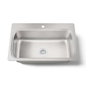 Verse 33" top-mount single-bowl kitchen sink - K-20060-1-NA