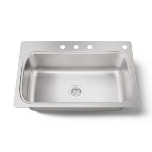 Verse 33" top-mount single-bowl kitchen sink - K-20060-4-NA