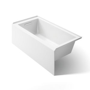 Underscore 60" x 30" alcove bath with integral apron, integral flange, and left-hand drain - K-20201-LA-0