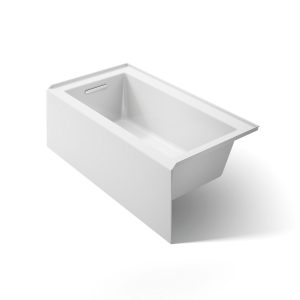 Underscore 60" x 32" alcove bath with integral apron, integral flange, and left-hand drain - K-20202-LA-0