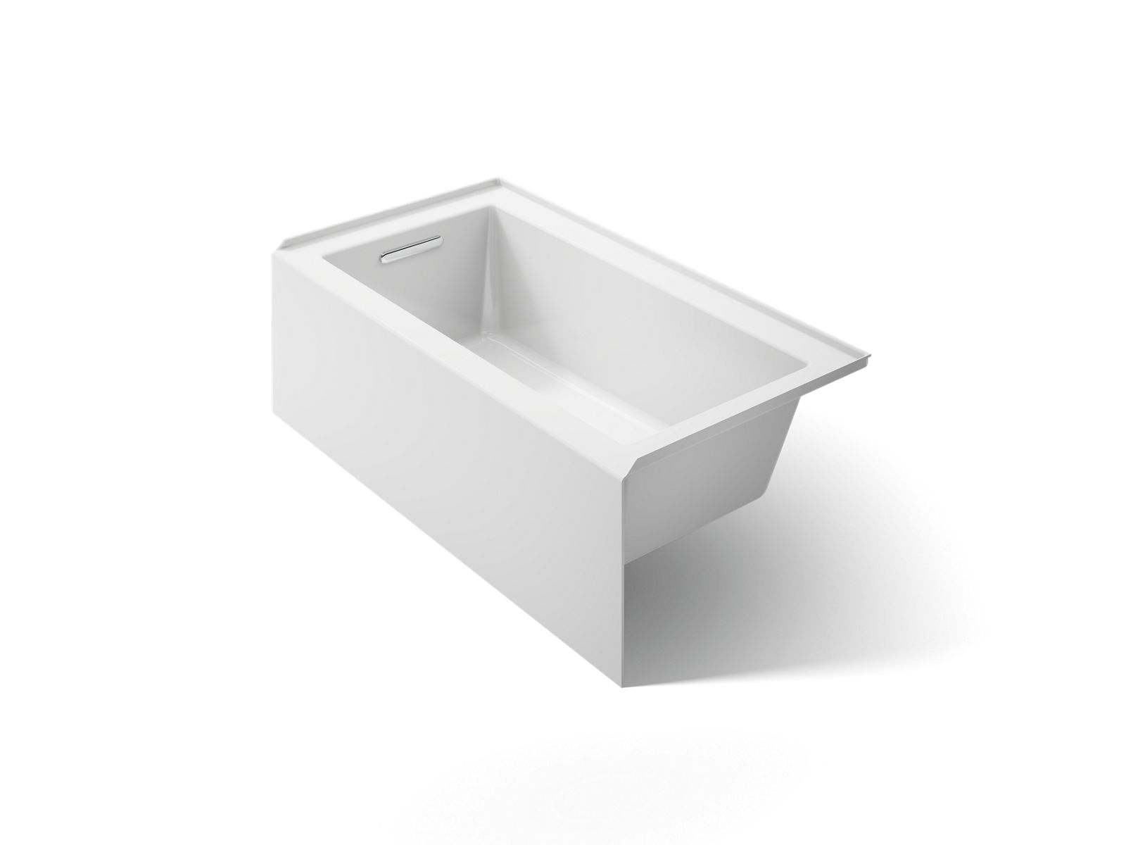 Underscore 60" x 32" alcove bath with integral apron, integral flange, and left-hand drain - K-20202-LA-0