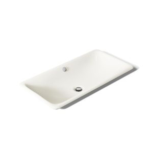 Iron Plains 30" rectangular drop-in/undermount/vessel bathroom sink with Biscuit painted underside - K-20212-B-96