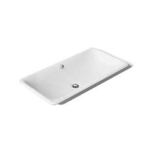 Iron Plains 30" rectangular drop-in/undermount/vessel bathroom sink with White painted underside - K-20212-W-0
