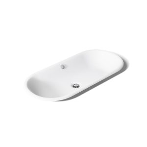 Iron Plains 33" oval drop-in/undermount/vessel bathroom sink with Iron Black painted underside - K-20213-P5-0