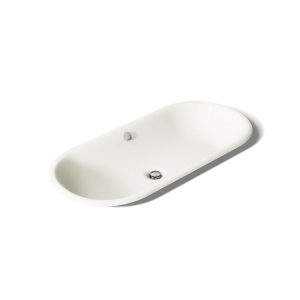 Iron Plains 33" oval drop-in/undermount/vessel bathroom sink with Iron Black painted underside - K-20213-P5-96