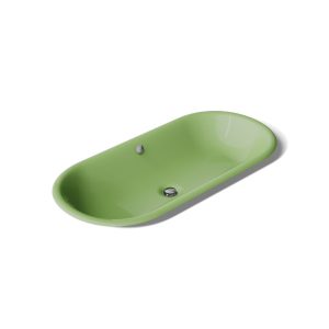 Iron Plains 33" oval drop-in / undermount / vessel bathroom sink - K-20213-PFG-34