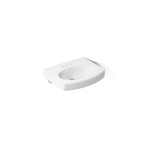 Pinoir 22" oval wall-mount bathroom sink - K-2028-4-0