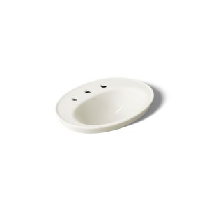 Serif 22-1/4" oval drop-in bathroom sink - K-2075-8-96