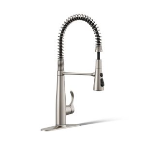Simplice Semi-professional kitchen sink faucet with three-function sprayhead - K-22033-VS