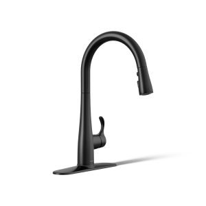 Simplice Touchless pull-down kitchen sink faucet with three-function sprayhead - K-22036-BL
