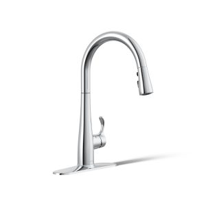 Simplice Touchless pull-down kitchen sink faucet with three-function sprayhead - K-22036-CP