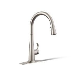 Simplice Touchless pull-down kitchen sink faucet with three-function sprayhead - K-22036-VS
