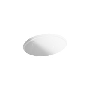 Caxton 19-1/4" oval undermount bathroom sink, no overflow - K-2205-0