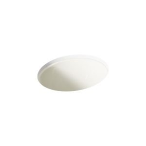 Caxton 19-1/4" oval undermount bathroom sink with glazed underside, no overflow - K-2205-G-96