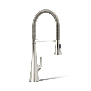 Graze Semi-professional kitchen sink faucet with three-function sprayhead - K-22060-SN