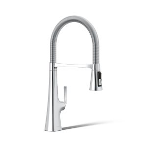 Graze Semi-professional kitchen sink faucet with three-function sprayhead - K-22061-CP