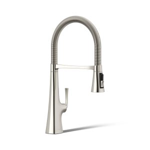 Graze Semi-professional kitchen sink faucet with three-function sprayhead - K-22061-SN