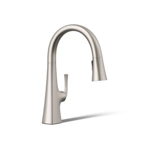 Graze Pull-down kitchen sink faucet with three-function sprayhead - K-22063-VS