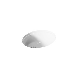 Caxton 17" oval undermount bathroom sink - K-2209-0