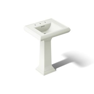 Memoirs Classic 24-1/4" rectangular pedestal bathroom sink - K-2238-8-NY