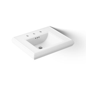 Memoirs Pedestal/console table bathroom sink basin with 8" widespread faucet holes - K-2239-8-0