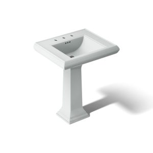 Memoirs Classic 27-1/4" rectangular pedestal bathroom sink - K-2258-8-95