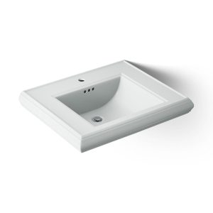 Memoirs Pedestal/console table bathroom sink basin with single faucet-hole drilling - K-2259-1-95