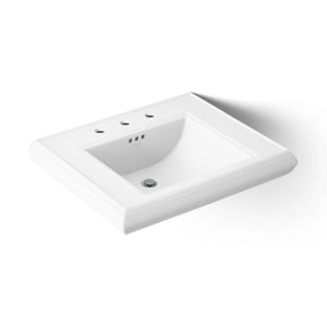 Memoirs Pedestal/console table bathroom sink basin with 8" widespread faucet holes - K-2259-8-0