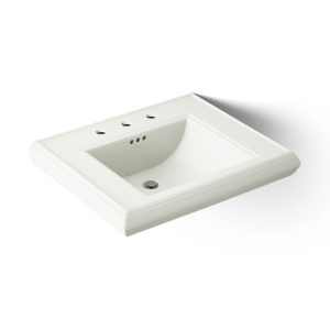 Memoirs Pedestal/console table bathroom sink basin with 8" widespread faucet holes - K-2259-8-NY