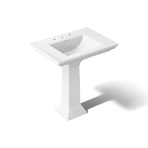 Memoirs Stately 30-3/4" rectangular pedestal bathroom sink - K-2268-8-0