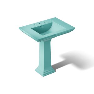 Memoirs Stately 30-3/4" rectangular pedestal bathroom sink - K-2268-8-H15